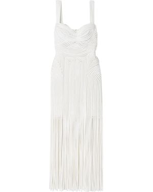Jonathan Simkhai Darby Midi Dress With Fringe Hem - White