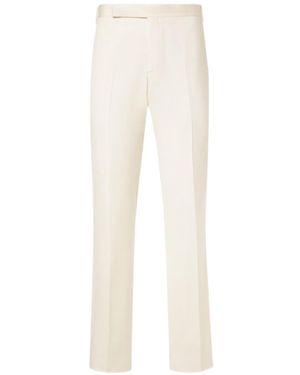Lardini High-Rise Slim Trousers - White