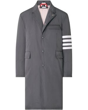 Thom Browne 4-Bar Down-Filled Overcoat - Gray