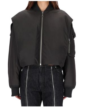 Jean Paul Gaultier Hooded Bomber Jacket - Black