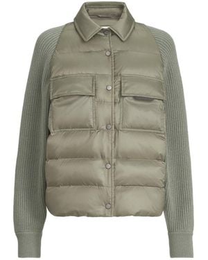 Brunello Cucinelli Down Quilted Short Puffer Jacket - Green