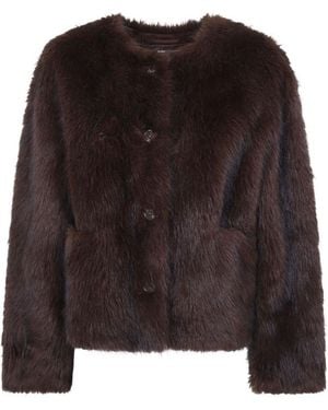 Stand Studio Siena Faux Fur Jacket - Brown