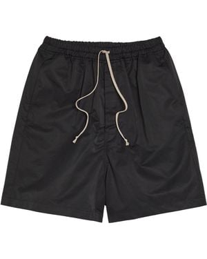 Rick Owens Simple Cotton Shorts - Black