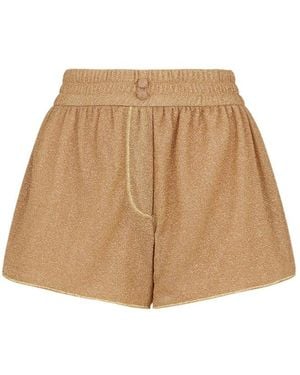Oséree Lumière Lurex Shorts - Natural