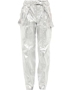 Isabel Marant Plain Color Casual Pants - Gray