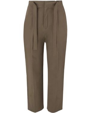 Saint Laurent Belted Straight Leg Pants - Multicolor