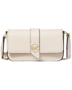 Michael Kors Greenwich Xs Leather Crossbody Bag - Natural
