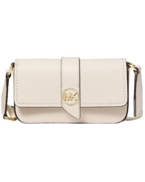 Michael Kors Greenwich Xs Leather Crossbody Bag - Natural