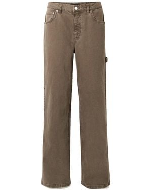 Tibi Mid-Rise Tapered Jeans - Gray