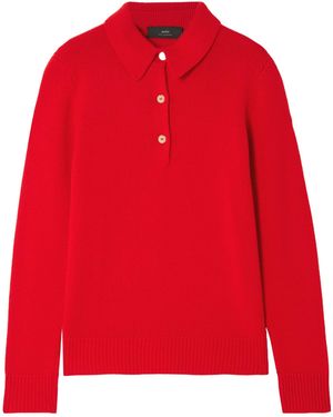 arch4 Bessi Cashmere Polo Sweater - Red