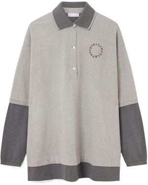 Stella McCartney Logo Panelled Rugby Shirt - Grey