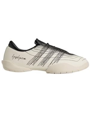 Y-3 Logo-Embroidered Trainers - Grey