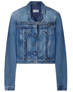 Off-White c/o Virgil Abloh Belt Detailed Button-Up Denim Jacket - Blue
