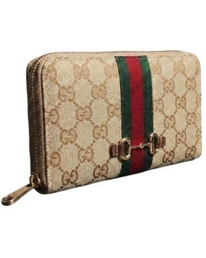 Gucci Horsebit Web Zip Around Wallet - Multicolour