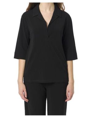 Max Mara V-Neck Three-Quarter-Sleeved Blouse - Black