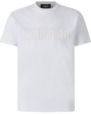 DSquared² 3D-Printed Logo Cool Fit T-Shirt - White