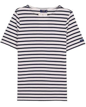 Saint James Striped Crew-Neck T-Shirt - Blue