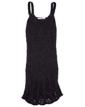 Acne Studios Sleeveless Knitted Mini Dress - Black