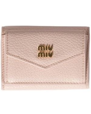 Miu Miu Small Leather Wallet - Pink