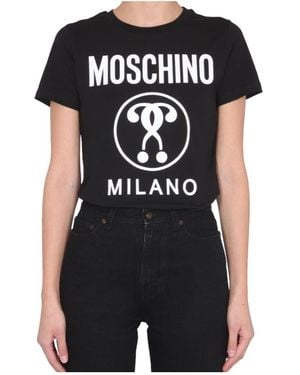 Moschino Crew Neck Logo T-Shirt - Black