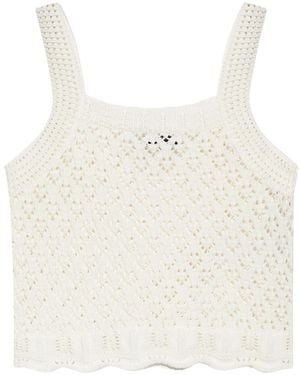 Maison Kitsuné Crochet Tank Top - White