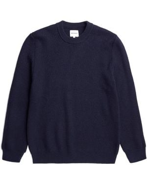 Norse Projects Wool Blend Crew Neck Jumper - Blue