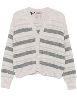 Twinset Striped Cardigan - Grey