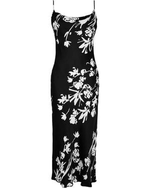 Marella Camisole Floral Dress - Black