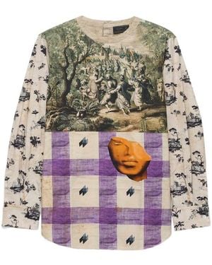 Prada Printed Cotton Shirt - Gray