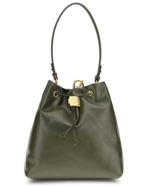 Balmain Drawstring Chain Backpack - Green