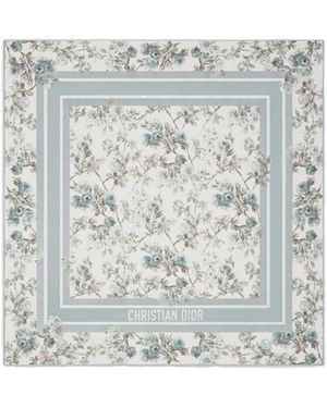 Dior Rosier De 90 Square Scarf - Grey