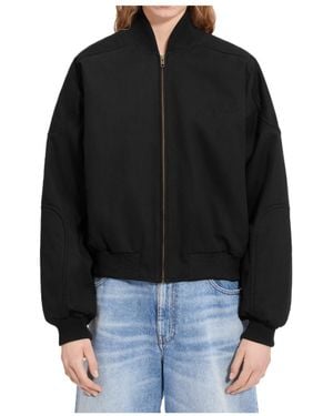 MM6 by Maison Margiela Zip-Up Bomber Jacket - Black