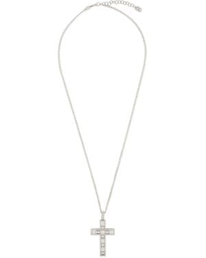 Dolce & Gabbana Cross Pendant Necklace - White