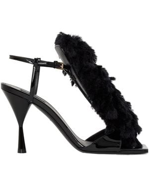 Givenchy Pompom Heeled Sandals - Black