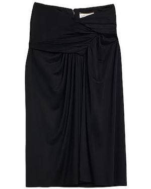 Saint Laurent Solid Color Patchwork Skirt - Black