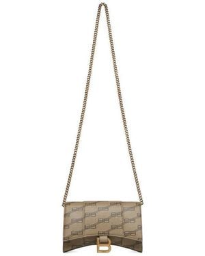 Balenciaga Hourglass Bb Shoulder Bag - Natural