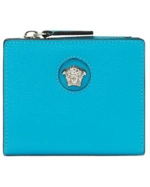 Versace La Medusa Bi-Fold Wallet - Blue