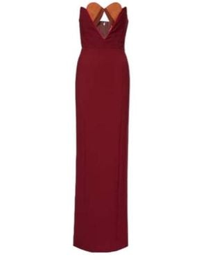 Nensi Dojaka Strapless Gown - Red