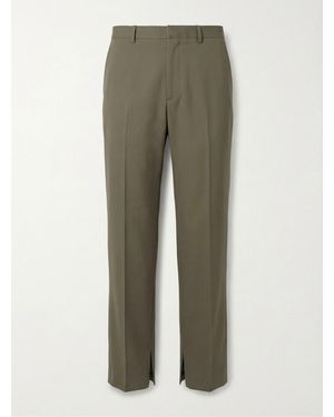 Gucci Embroidery Gabardine Trousers - Green