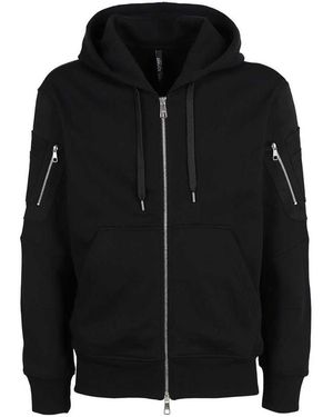 Neil Barrett Hooded Vest Casual Jacket - Black