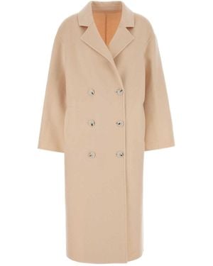 Loulou de Saison Borneo Double-Breasted Coat - Natural