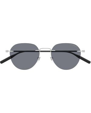 Montblanc Eyewear Oval Frame Sunglasses - Multicolour
