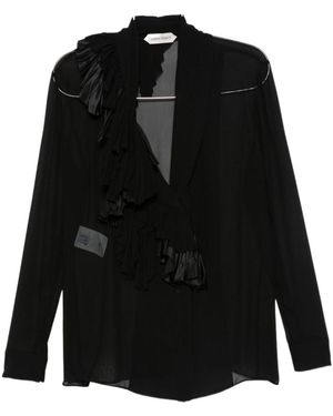 Alberta Ferretti Long Sleeve Shirt - Black