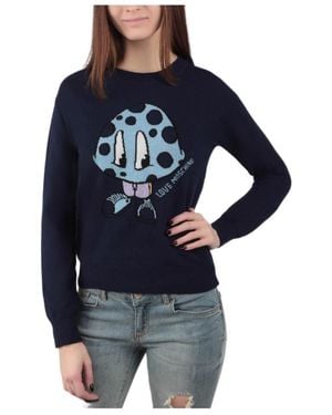 Moschino Logo Detail Pullover - Blue