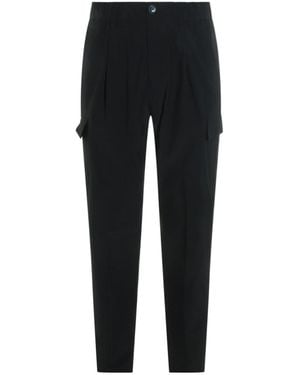 Herno Pleated Tapered Pants - Black
