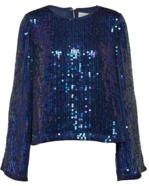 Velvet By Graham & Spencer Sequined Top - Blue