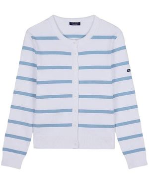 Saint James Long-Sleeve Knitted Cardigan - Blue