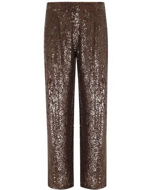 P.A.R.O.S.H. Sequined Pants - Brown