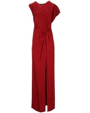 FEDERICA TOSI Draped Front Maxi Dress - Red