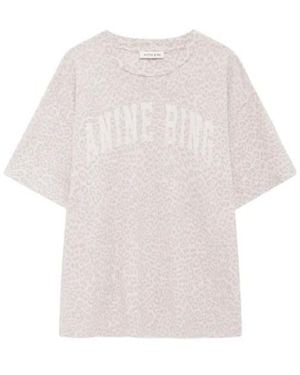 Anine Bing Cade Leopard-Print T-Shirt - White